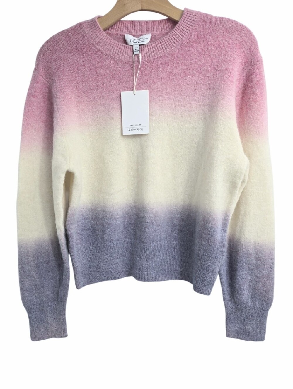 & Other Stories Ombre Crewneck Sweater‎ Pink Cream